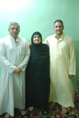General Abdullah (L) His sister (C) and the  son of the sister, Hechmet (R).  These three along with hundreds of others are heroes in the battle for Dholoyia.  They defeated ISIS and never gave up.