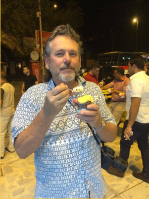 Enjoying ice cream in the center of Baghdad