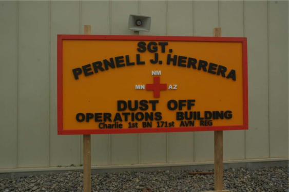 The new operations building in Camp Dwyer named after the New Mexico National Guardsman who passed away while deployed.