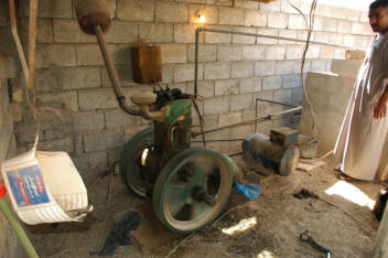 The back-up generator that provides power when the national power goes down and the community power goes down.  This gets utilized a lot.  Omar had just added diesel to the unit.